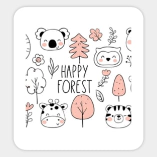 Cute animal design Sticker